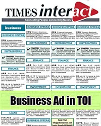 Business Ad in Times of India
